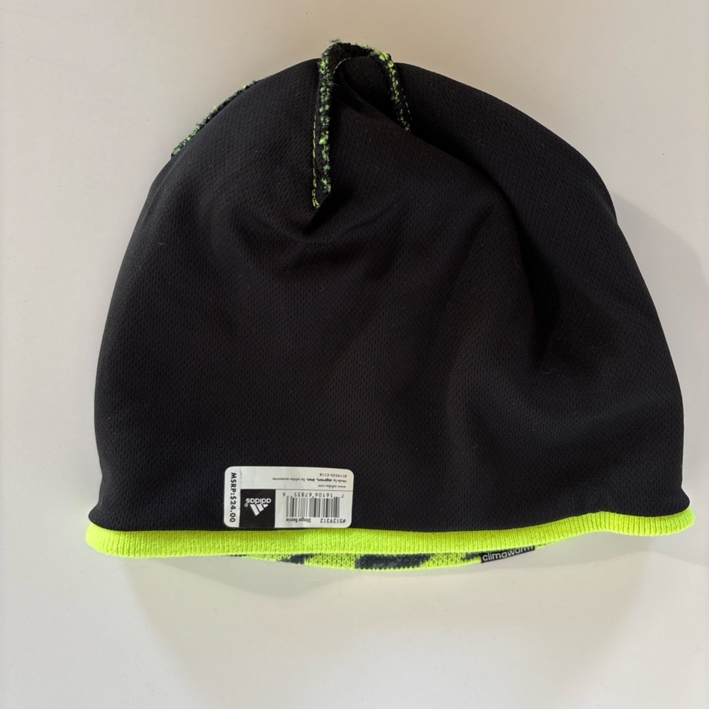 Adidas Neon Yellow and Black  Stinger Beonie - Picture 3 of 3